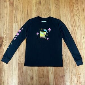 Abercrombie Kids SpongeBob Long Sleeve Tee Black Sz 13/14